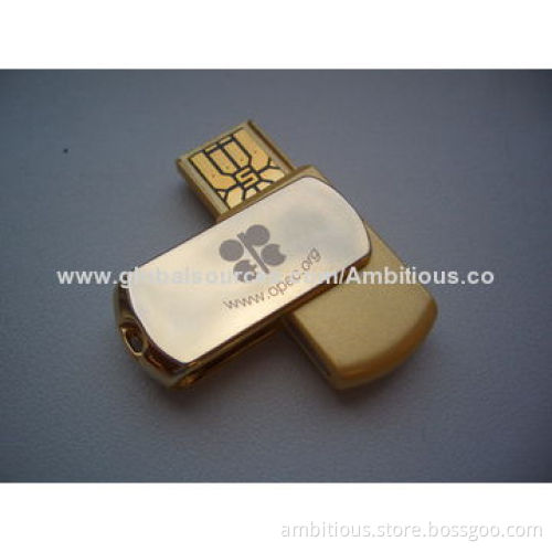 Rotating USB flash drive with 2GB real capacity